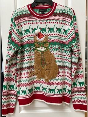 Blizzard Bay 3D Ugly Christmas Cat Sweater